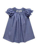 Vive la Fete Smocked Dress Navy Gingham