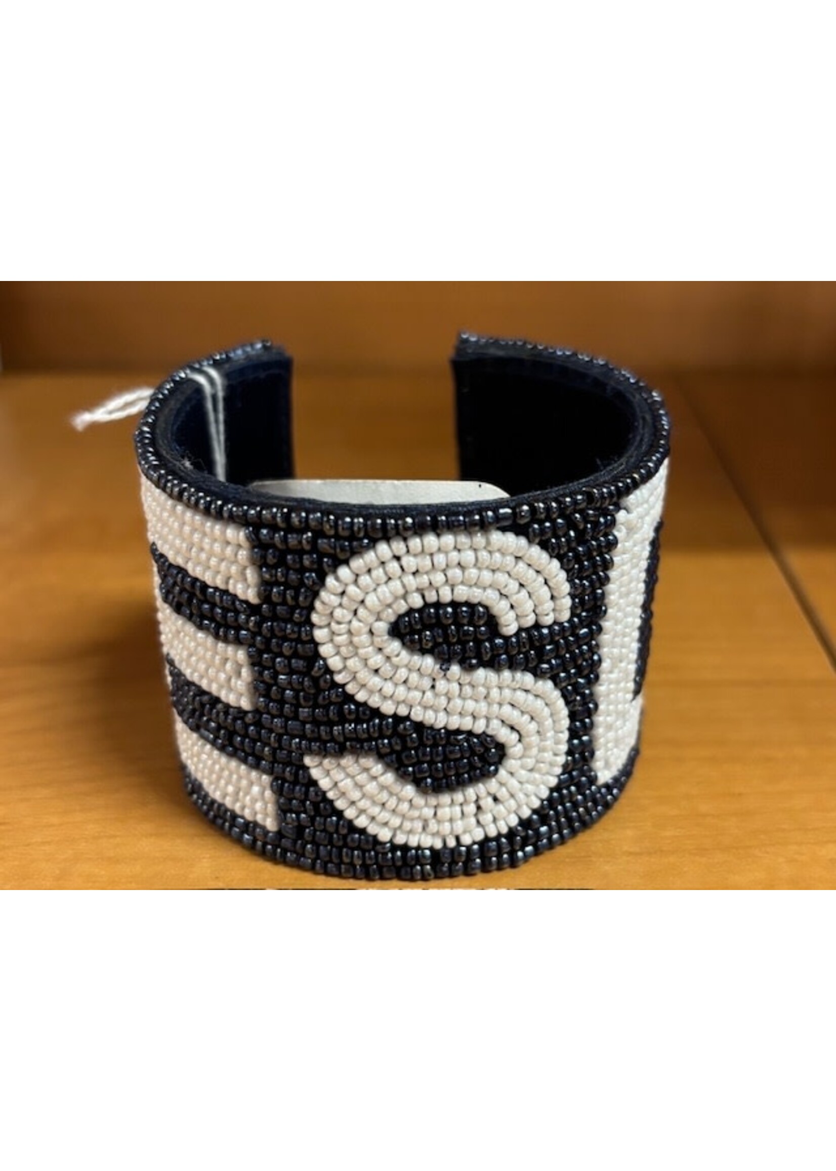 M and M Beaded Cuff Bracelet ESD