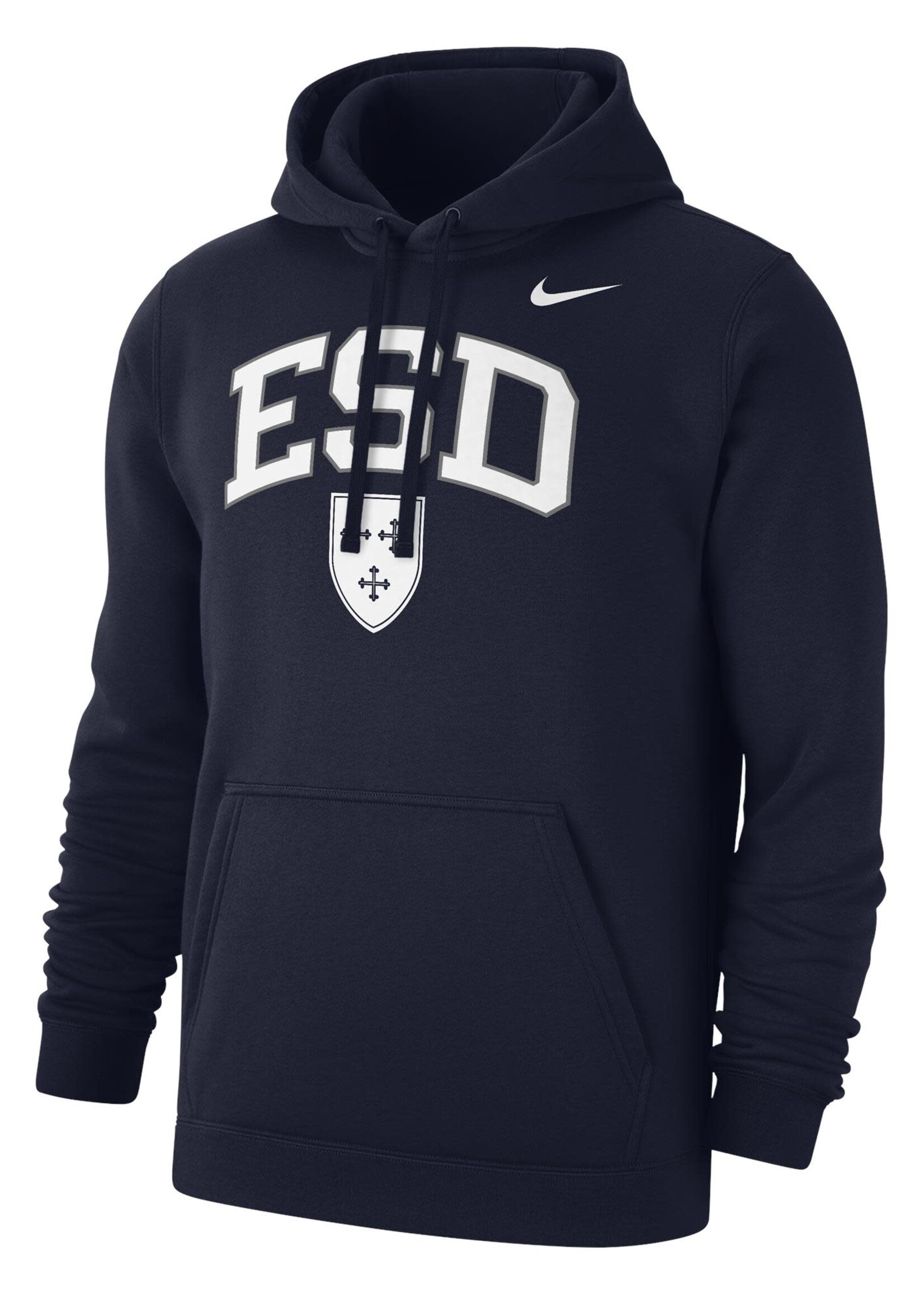 NIKE Club PO Hoodie ESD over Shield in WHT w GRY