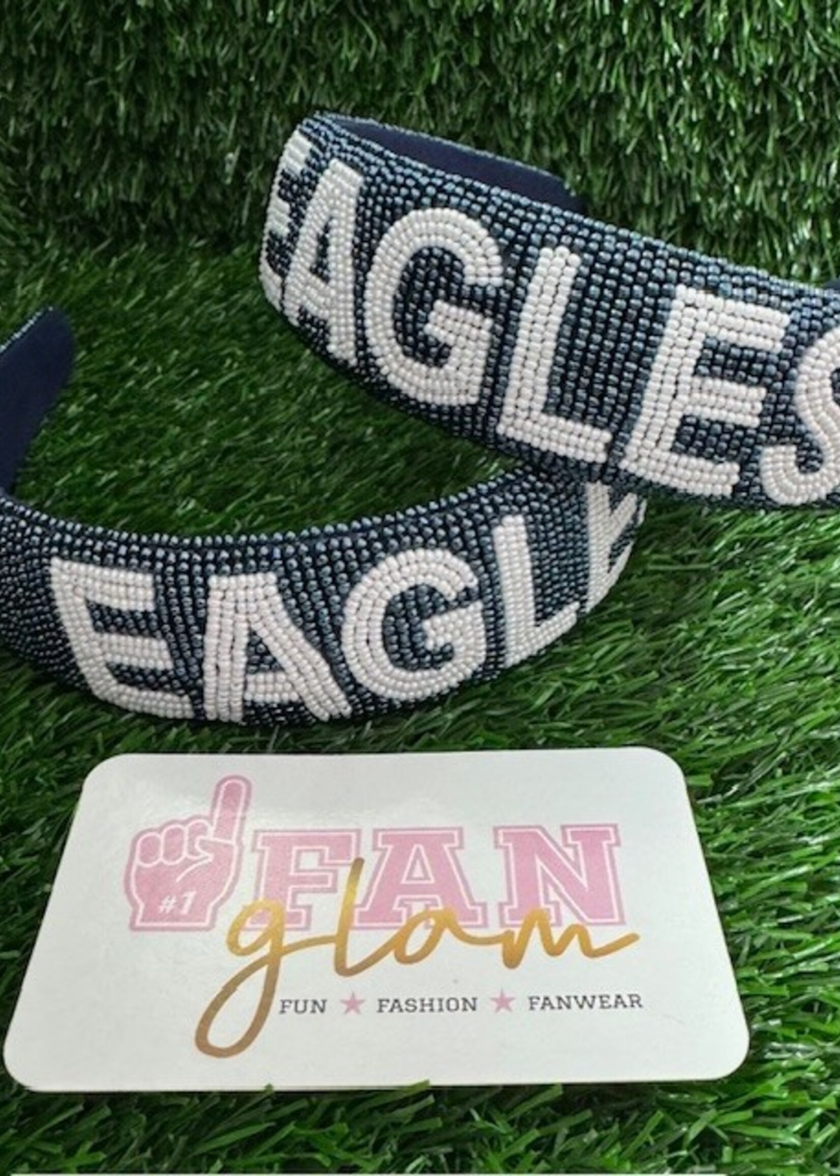 Fan Glam Beaded Headband EAGLES