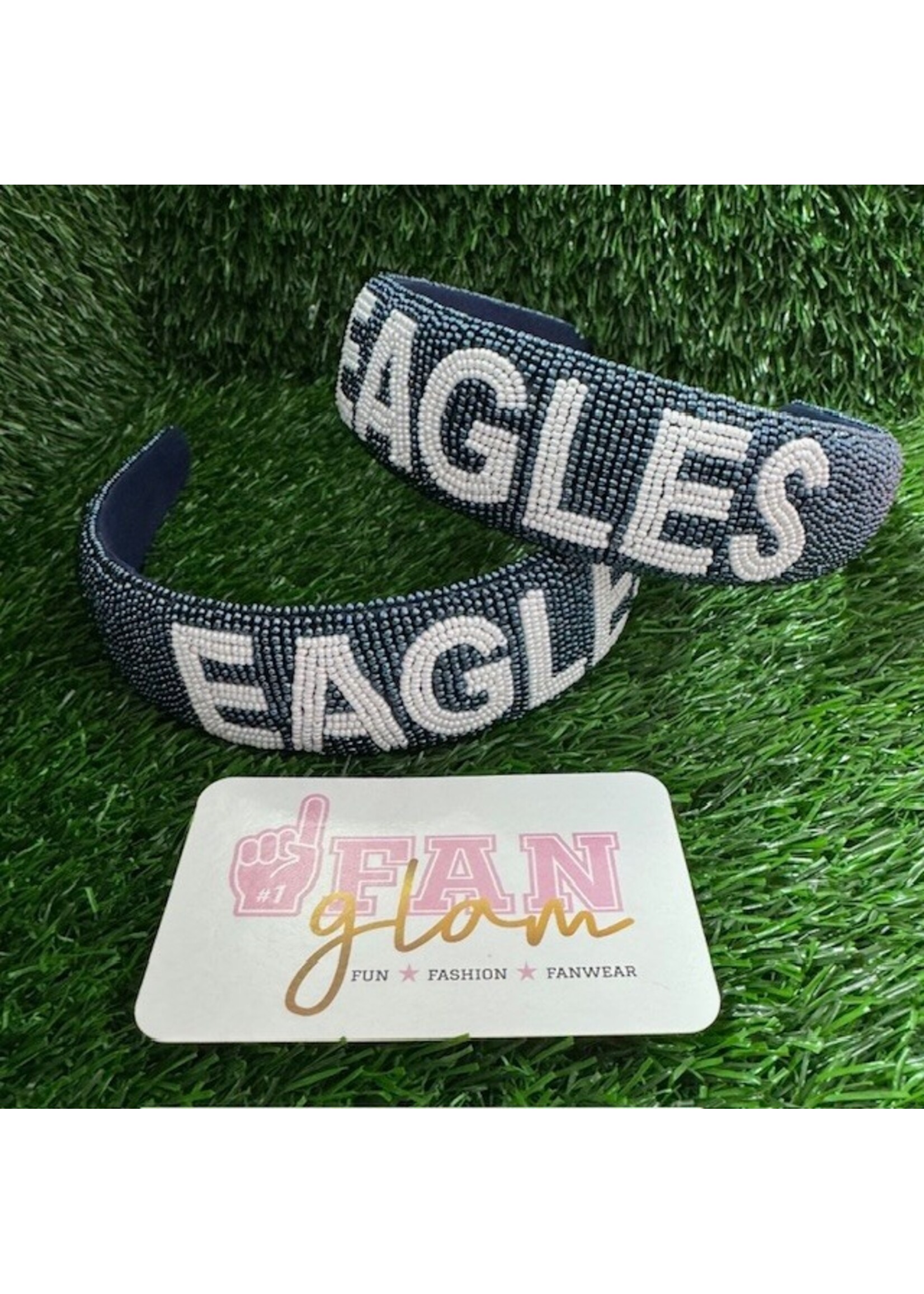 Fan Glam Beaded Headband EAGLES