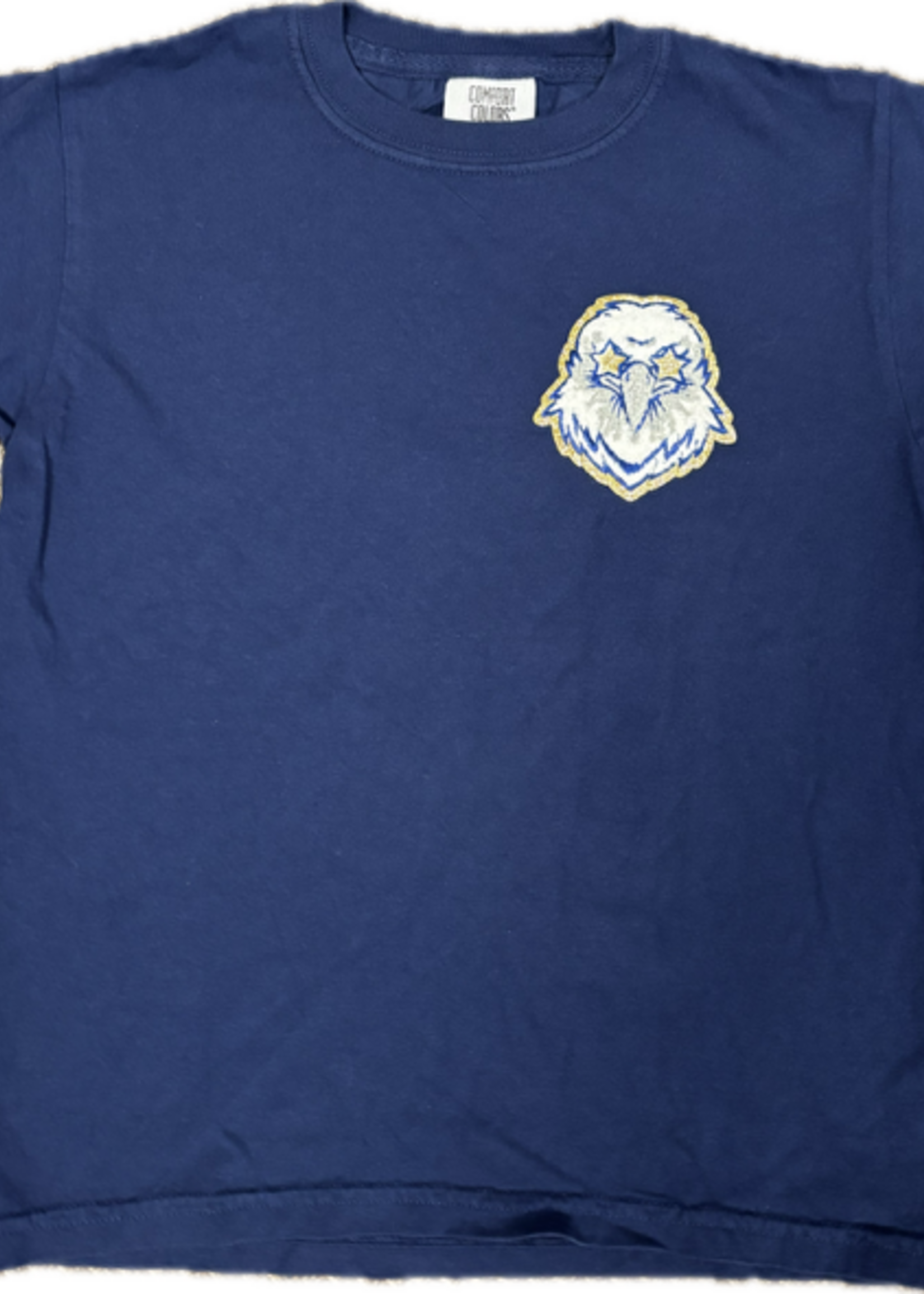6J Glitter Star Eye Eagle Patch Tee