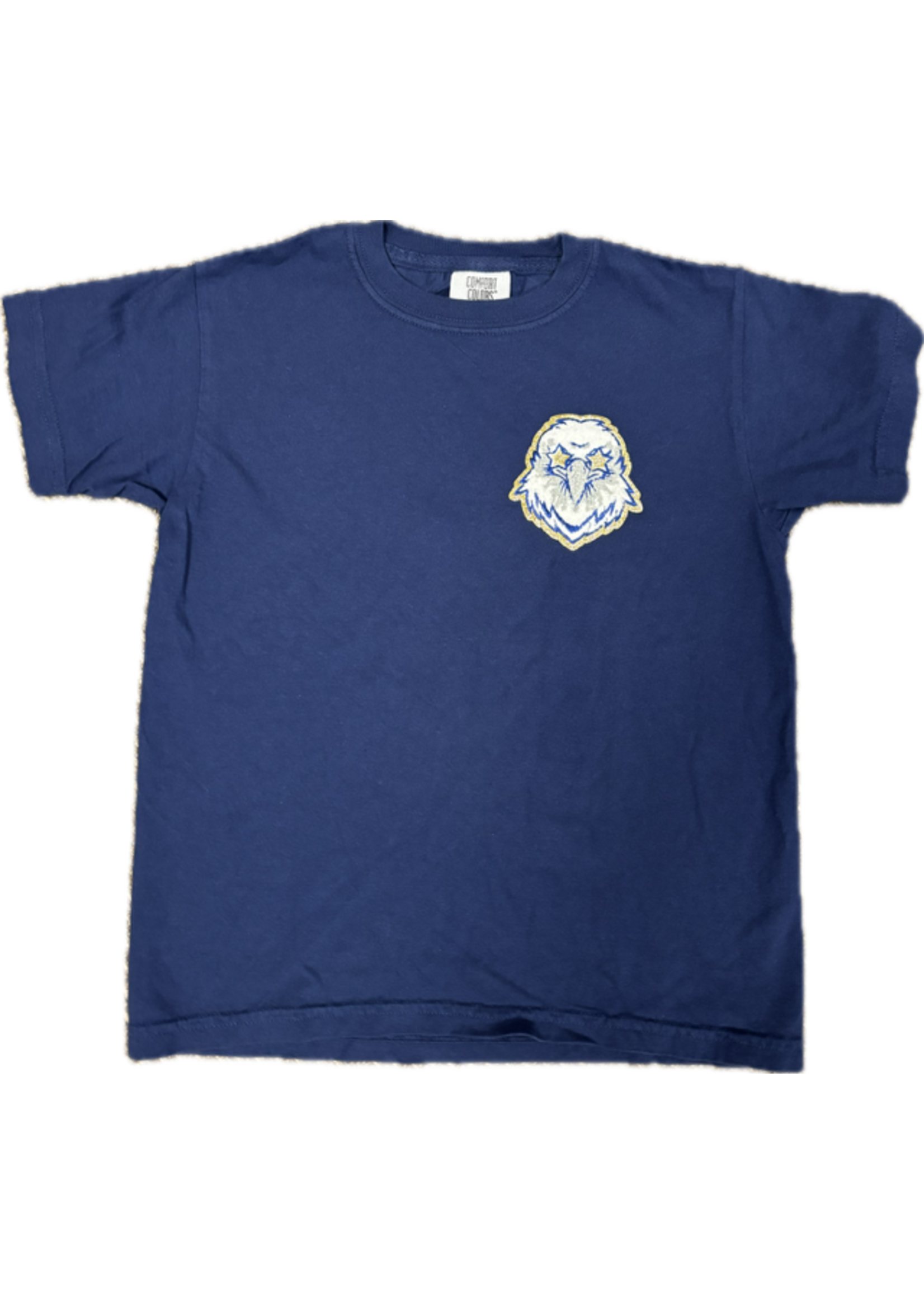 6J Glitter Star Eye Eagle Patch Tee