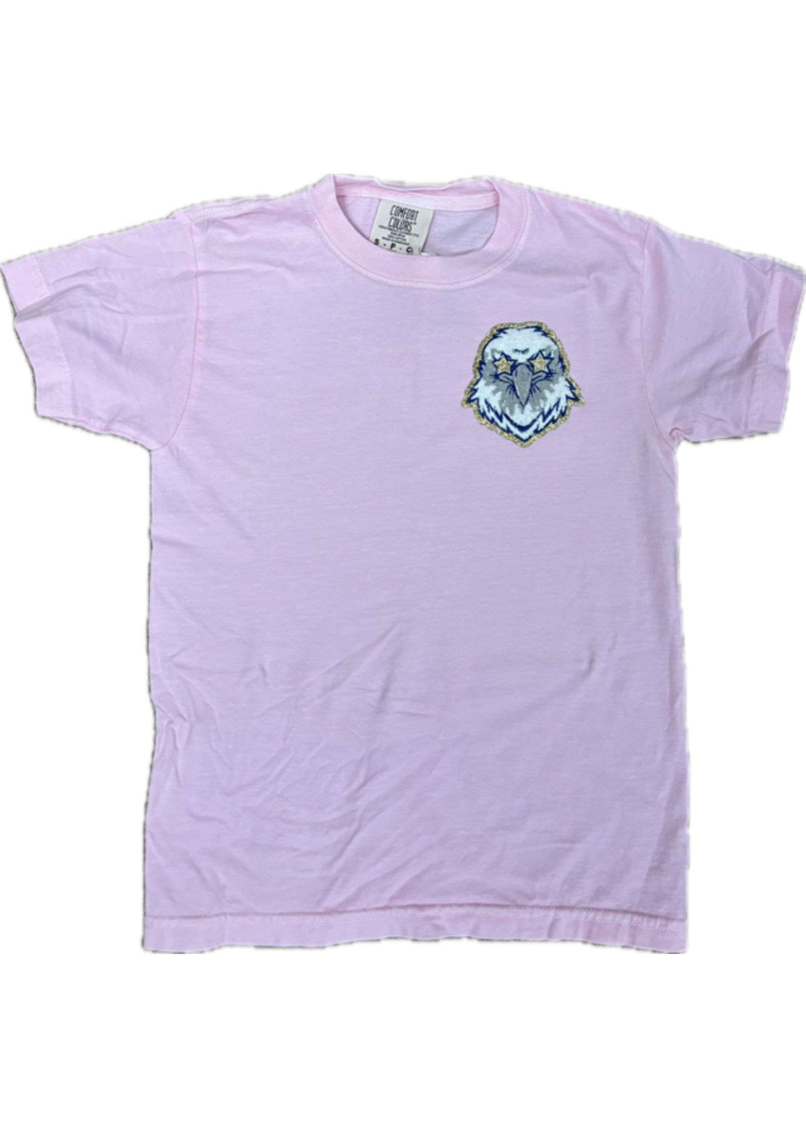 6J Glitter Star Eye Eagle Patch Tee