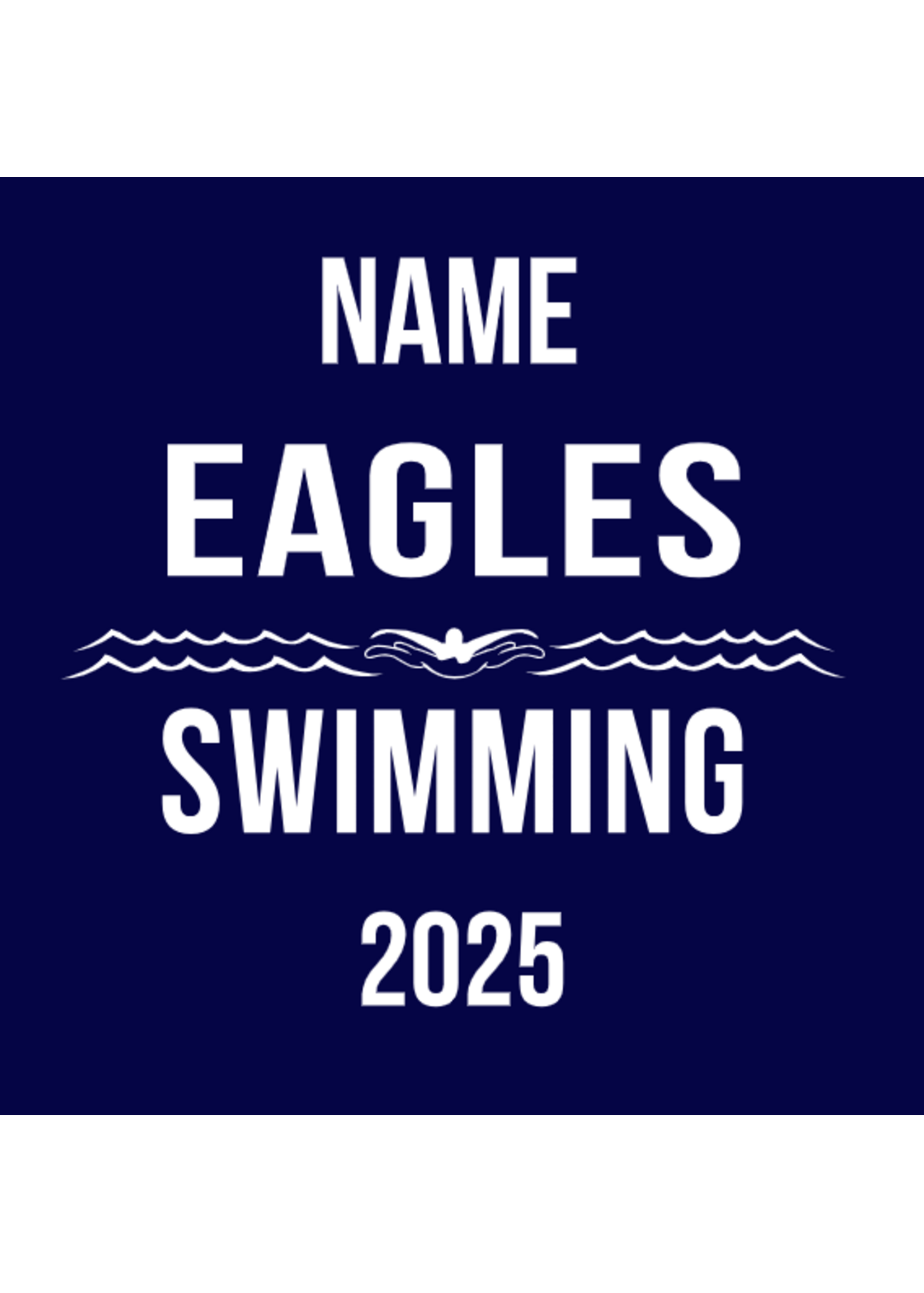 2025 Swim Team Yard Sign