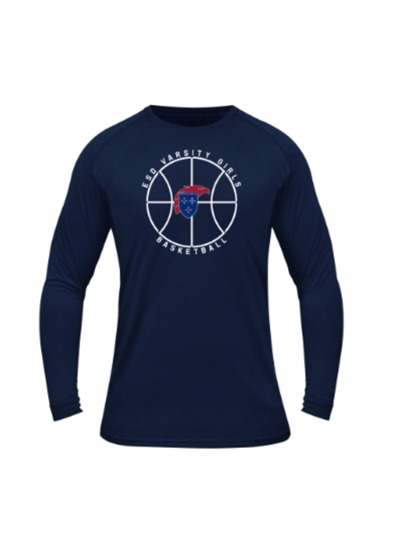 2025 BSN Navy VARSITY Girls Basketball LS Dri-Fit Tee