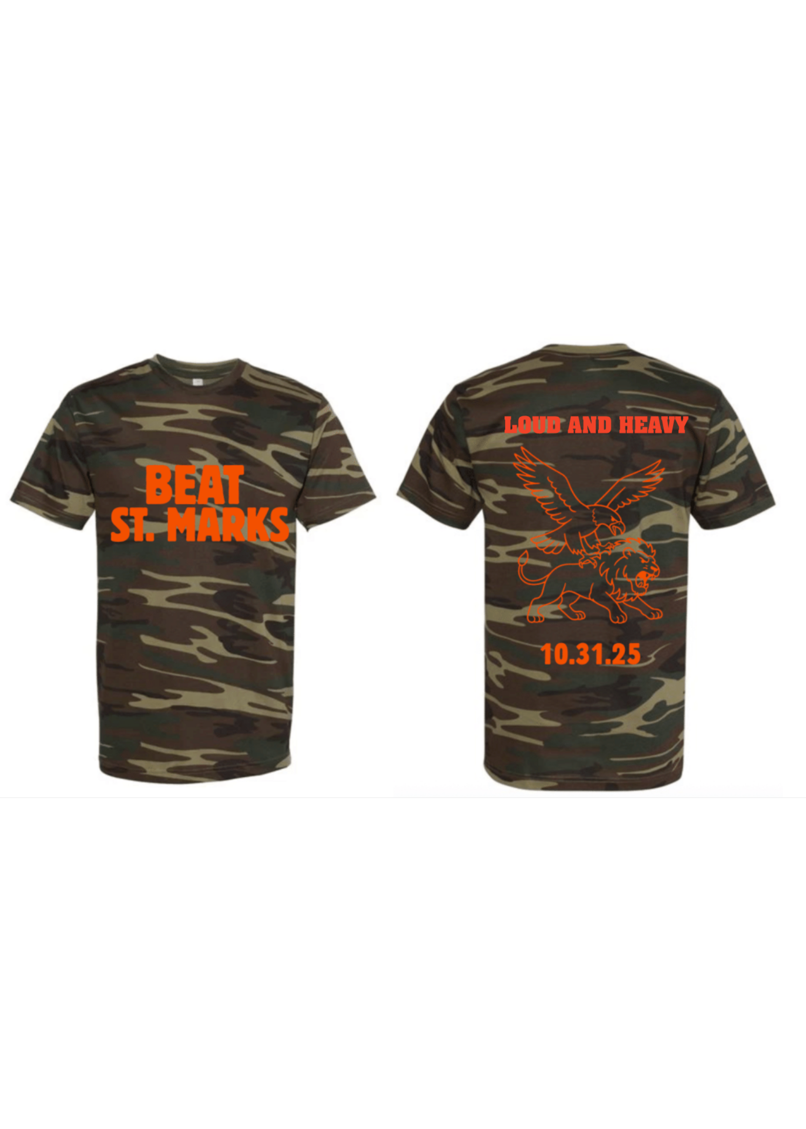 2025 Camo Football T-Shirt (Size Adult SMALL)
