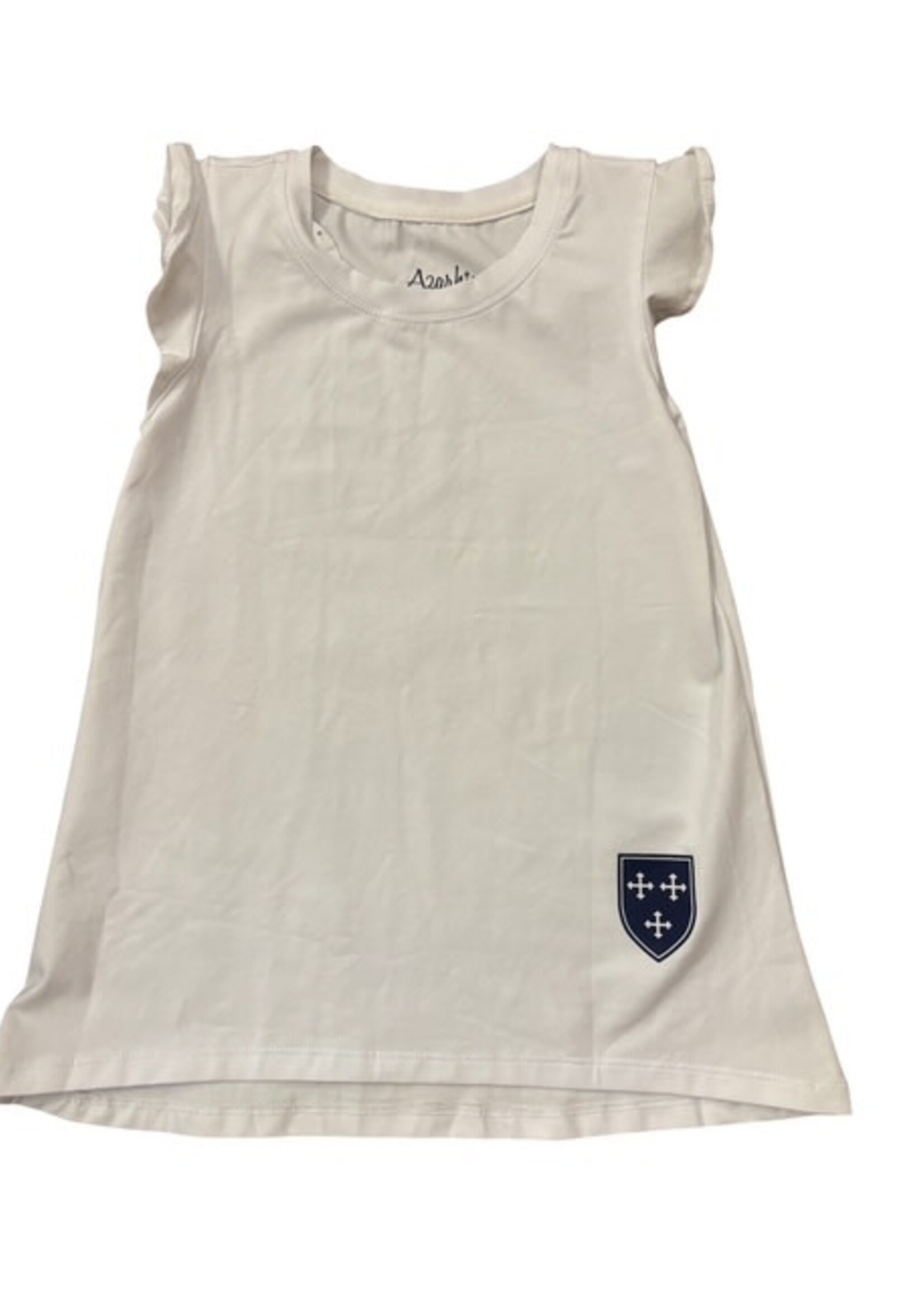 AZARHIA Ruffle Tee White