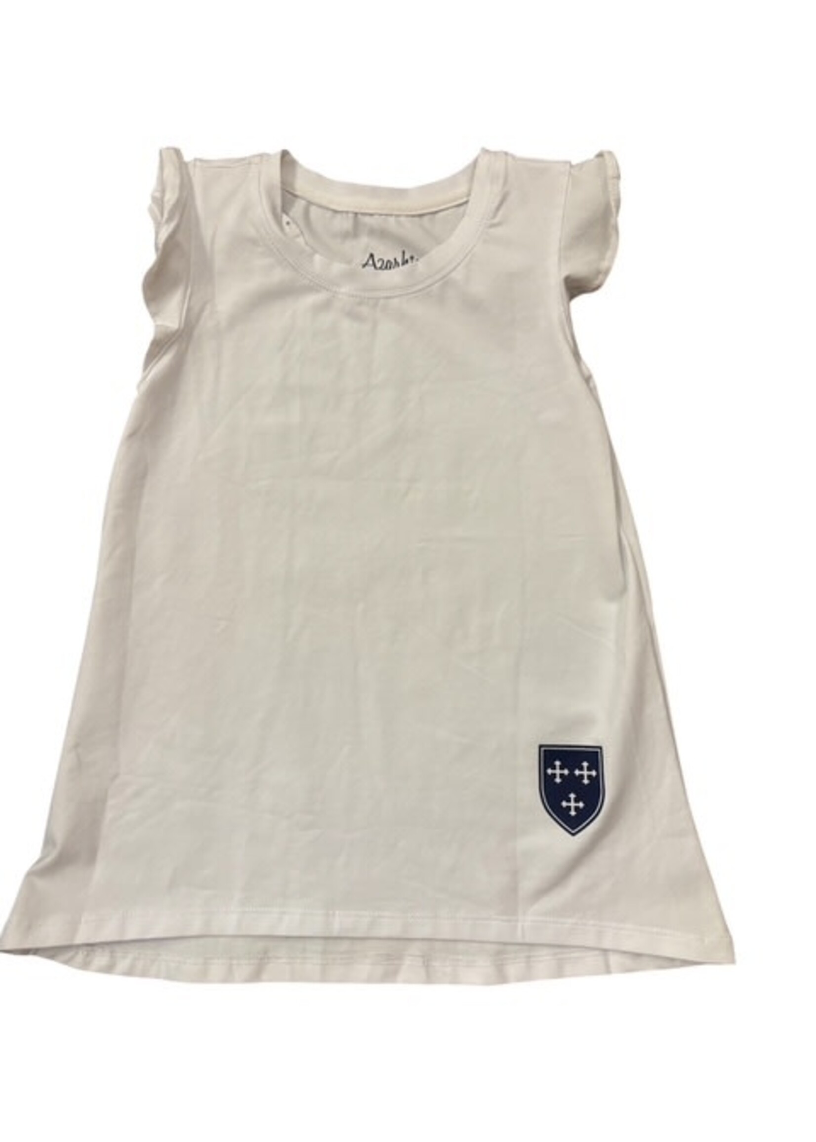 AZARHIA Ruffle Tee White