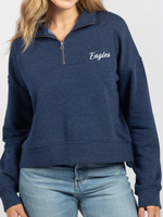 chicka-d Halftime Quarterzip Navy with Eagles