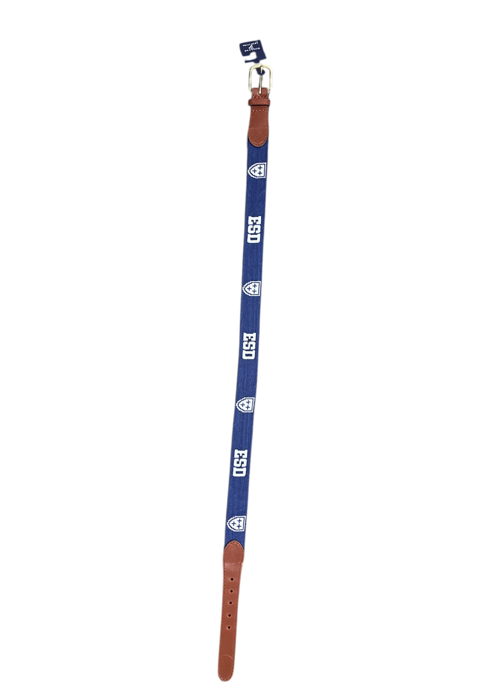 Smath and Bran Cust ESD Belt Navy/White