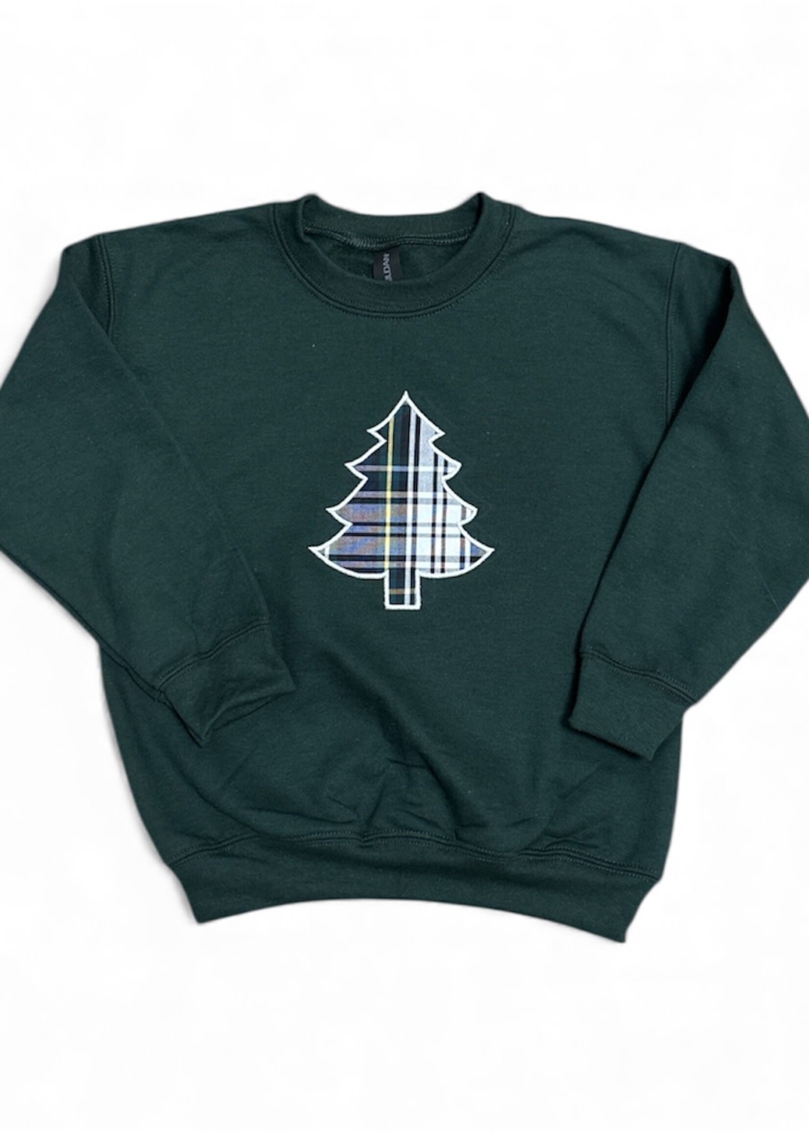CHRISTMAS TREE PLAID SWEATSHIRT YOUTH