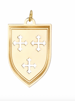 HERITAGE SHIELD CHARM 14K PLATED OVER STERLING SILVER