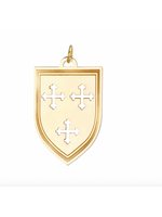 HERITAGE SHIELD NECKLACE 18" 14K PLATED OVER STERLING SILVER