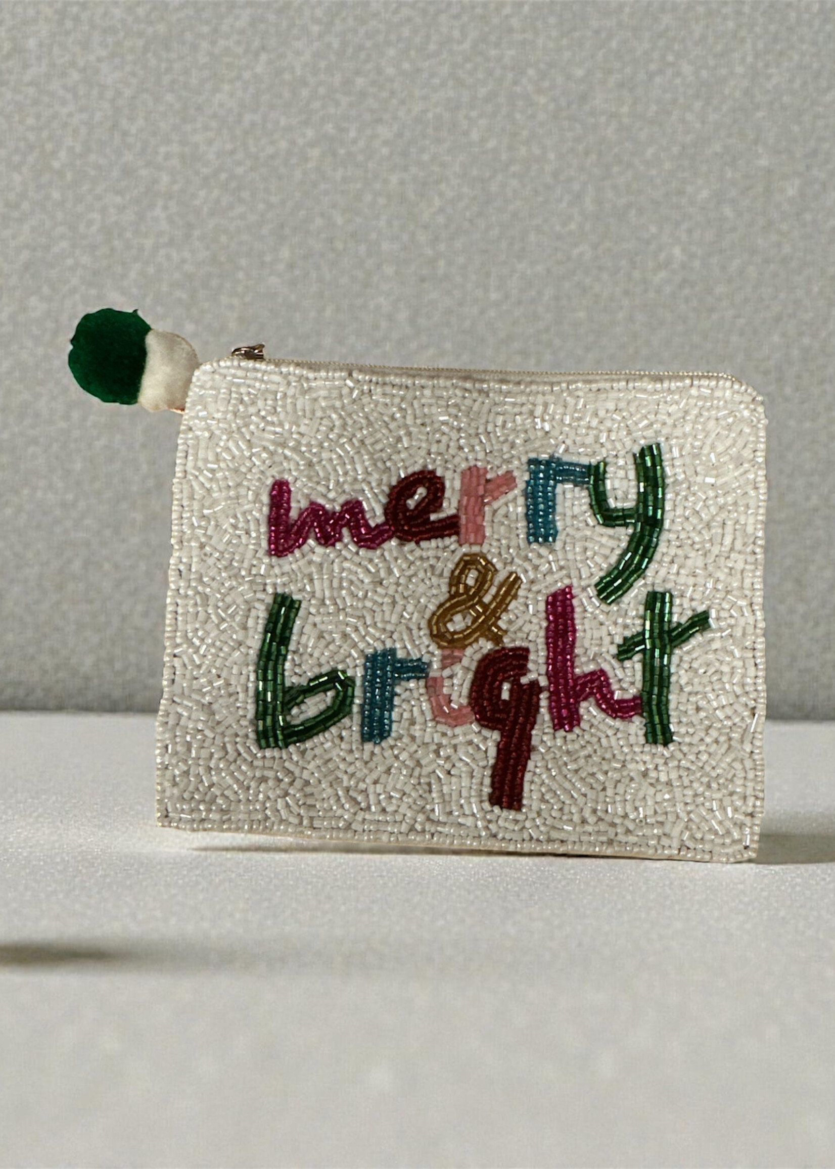Fan Glam Beaded Coin Bag Merry & Bright