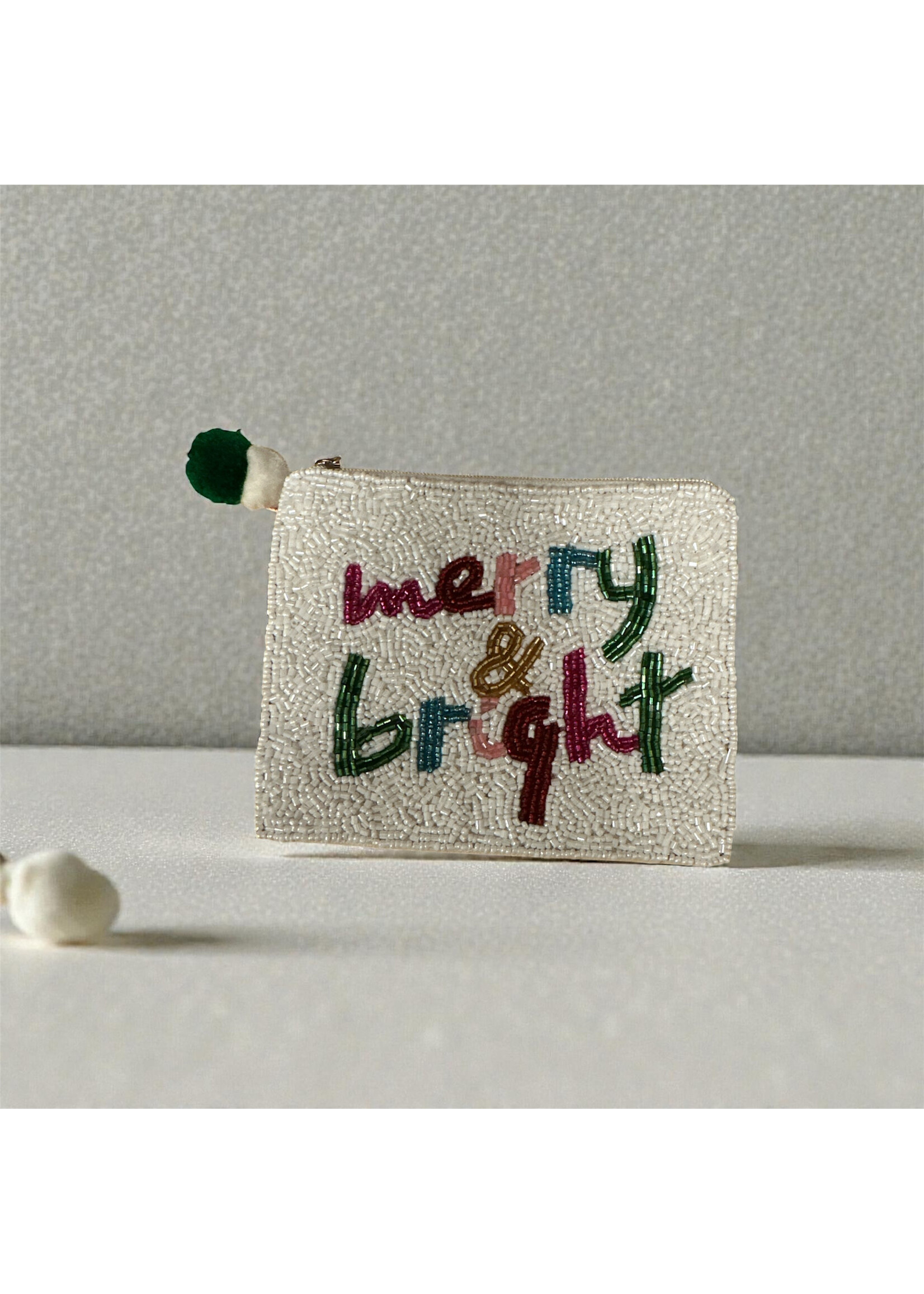 Fan Glam Beaded Coin Bag Merry & Bright