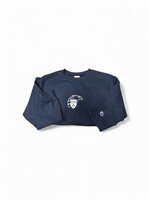 Champion YTH PB Fleece Crew Navy with Eagles Shield Center