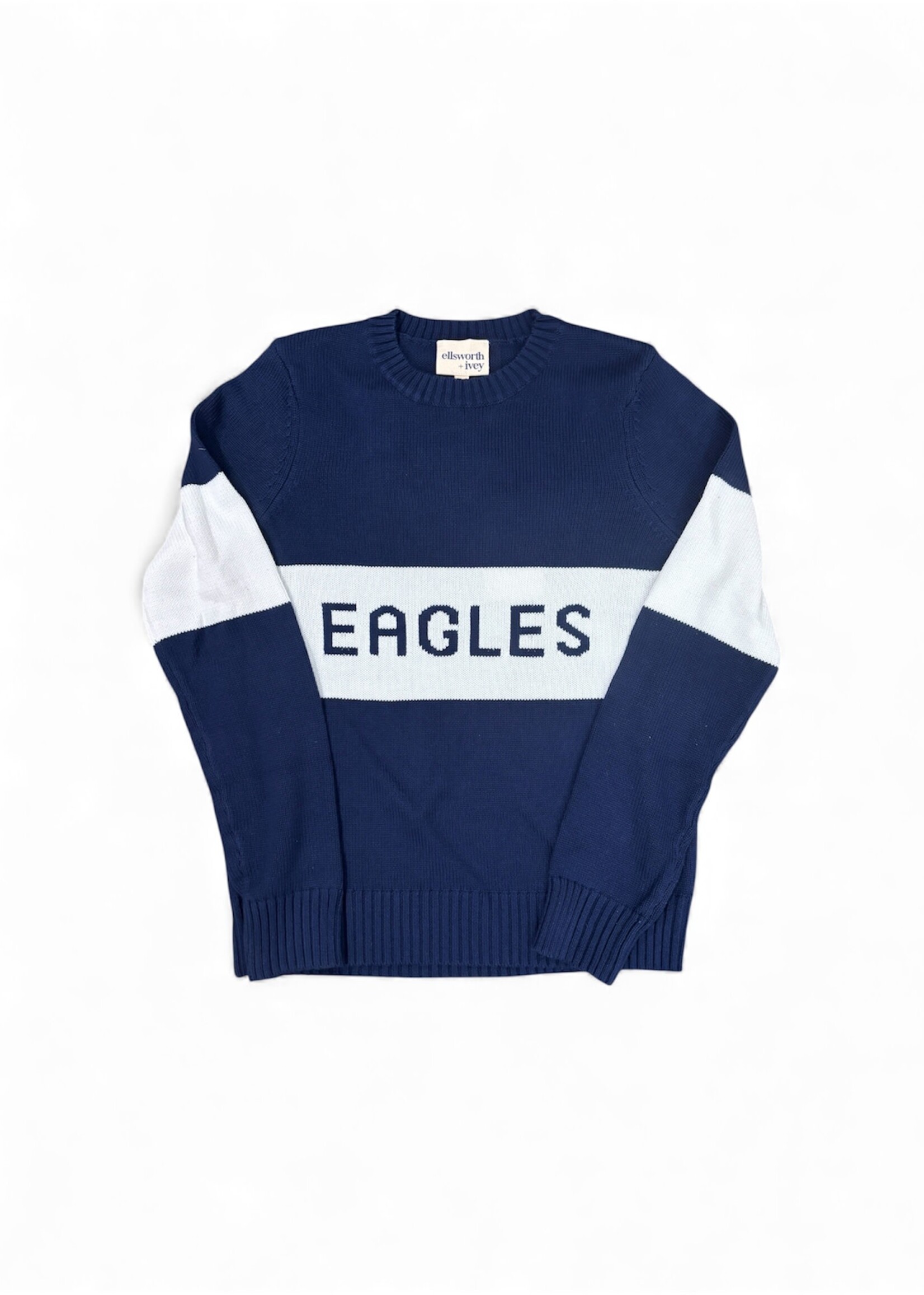 Ellsworth & Ivey Ellsworth + Ivey Navy Ivory Colorblock Sweater EAGLES