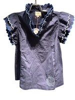 UMGEE SCALLOP RUFFLE TRIM NAVY/LT BLUE