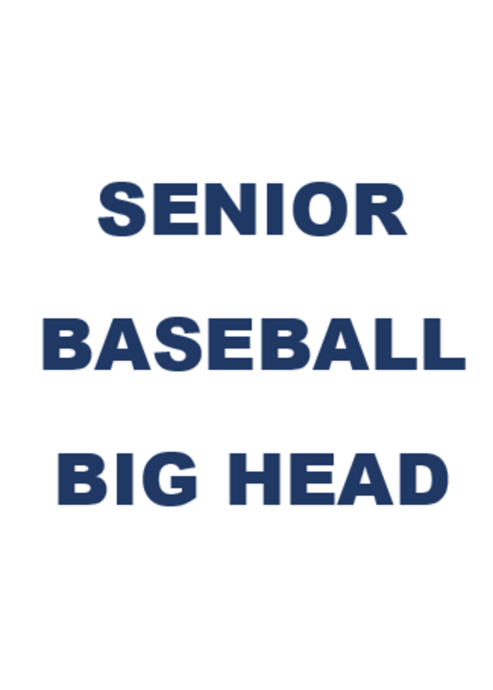 2026 Baseball Senior Big Head