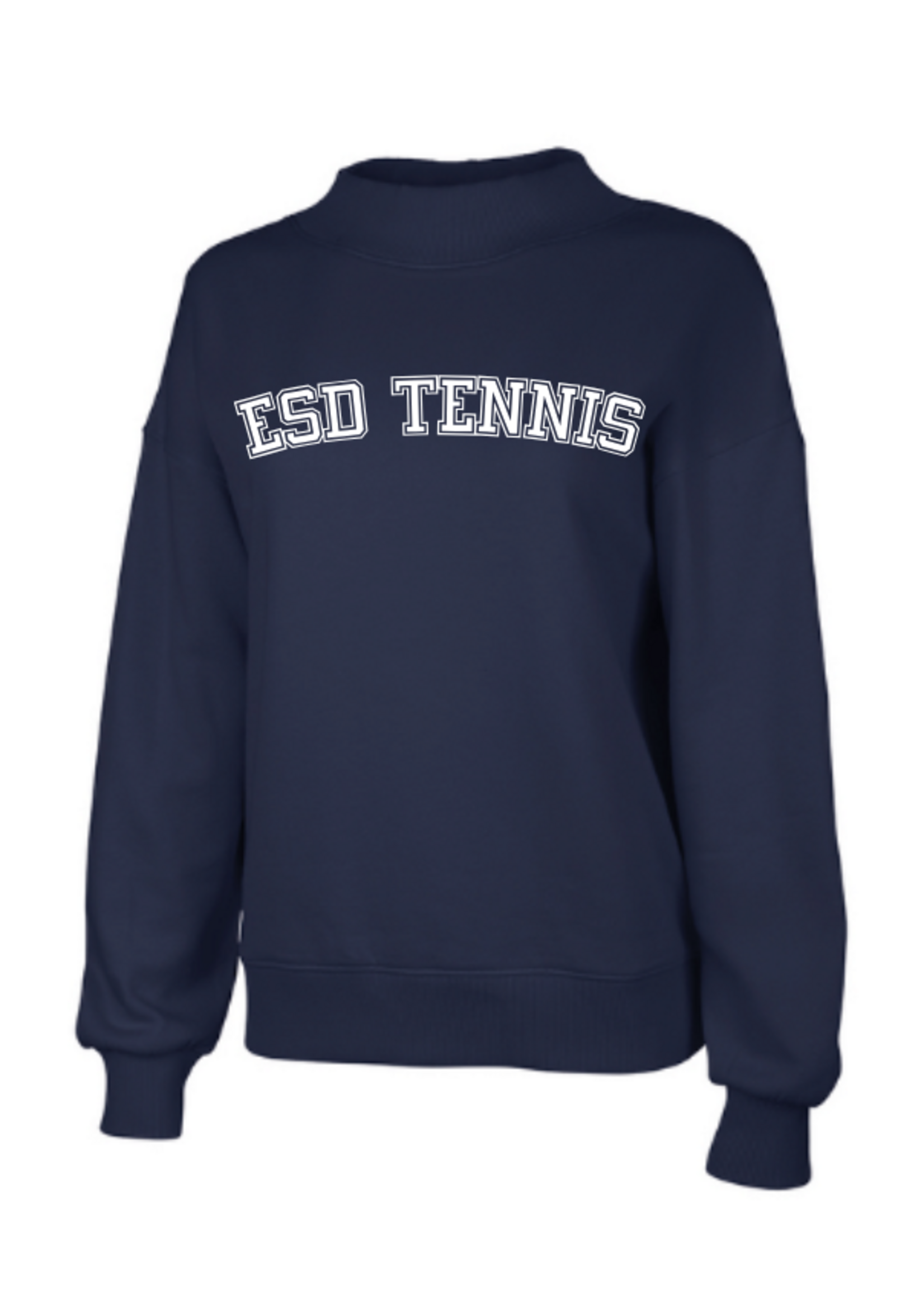 2026 Tennis Team Navy Mock-Neck Sweatshirt