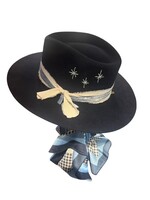 CS Custom Hat Navy Felt with Light Blue
