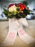 2026 Monogrammed HOCO Bouquet Ribbon - Tied Bow Length