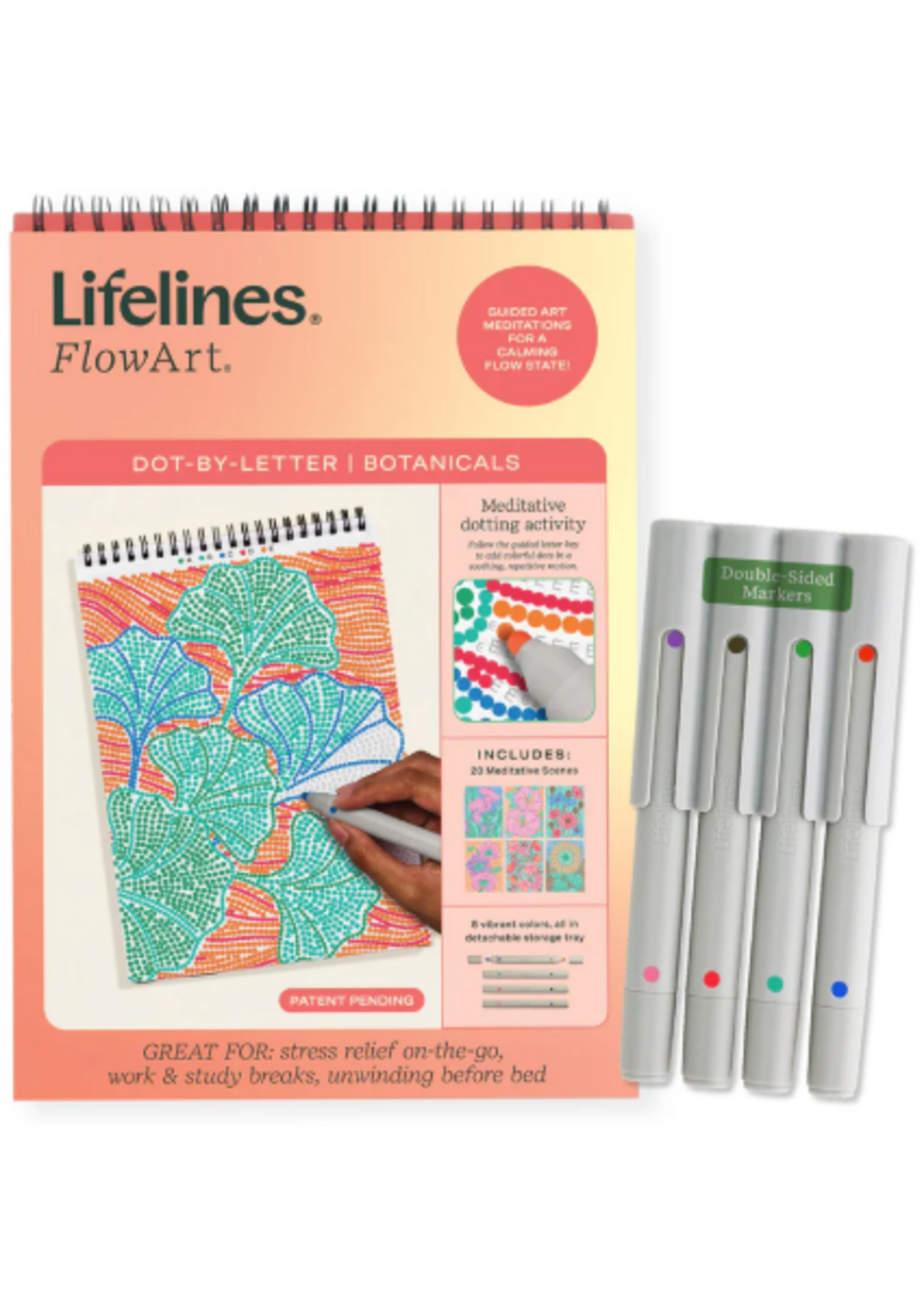 LIFELINES FLOW ART DOT BY LETTER BOTANICALS