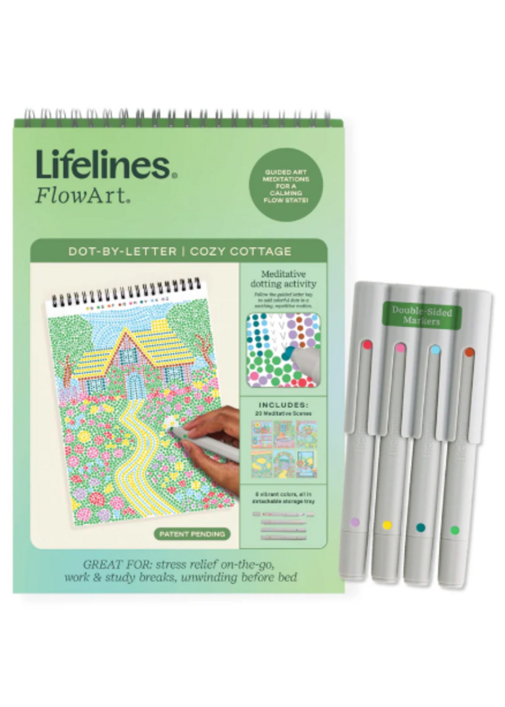 LIFELINES FLOW ART DOT BY LETTER COZY COTTAGE