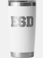 YETI RAMBLER 20 OZ ESD WITH EAGLE WHITE