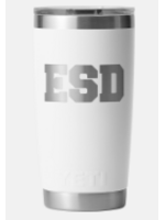 YETI RAMBLER 20 OZ ESD WITH EAGLE WHITE
