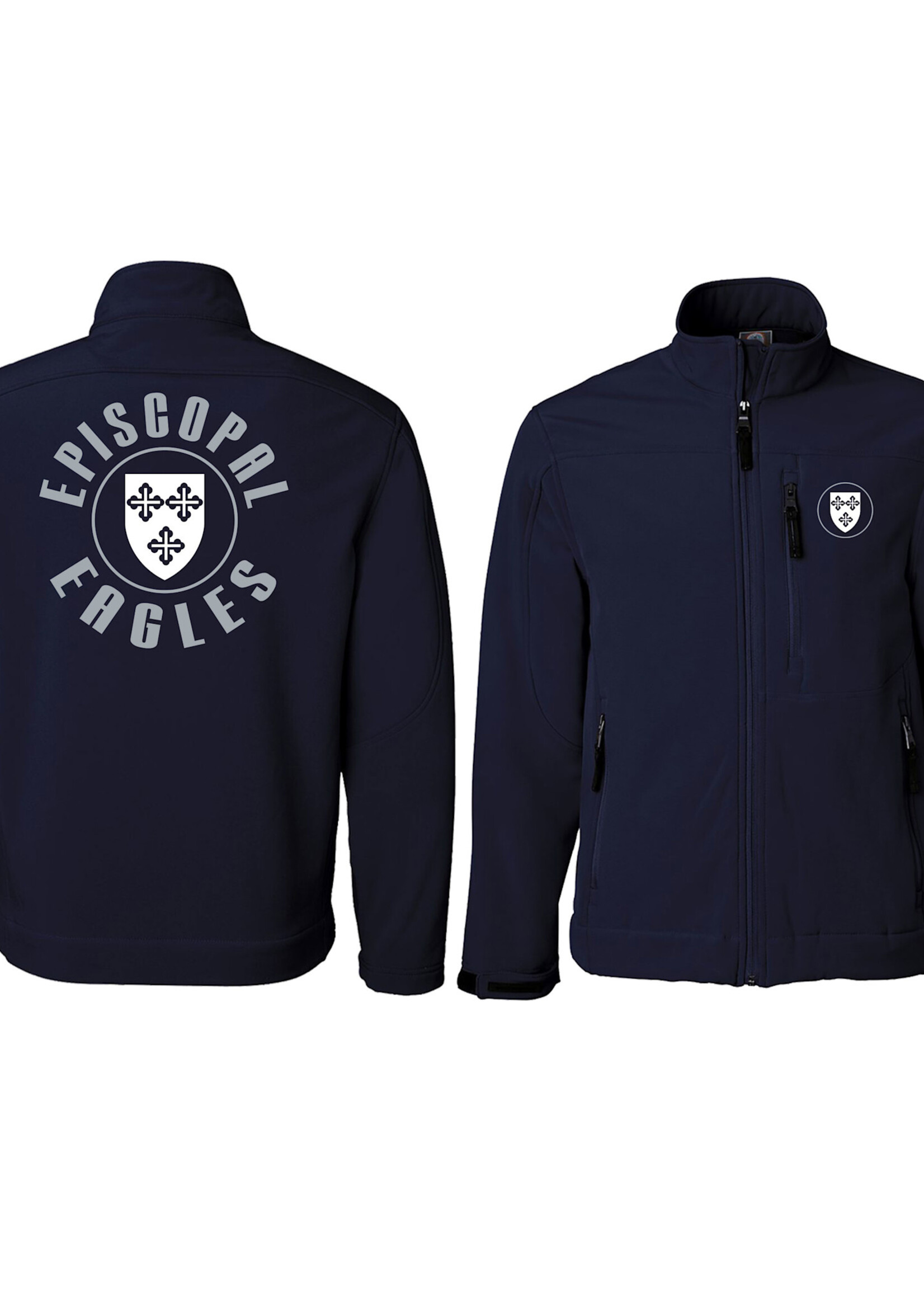 MV Sport Softshell Jacket Navy with Back Graphic