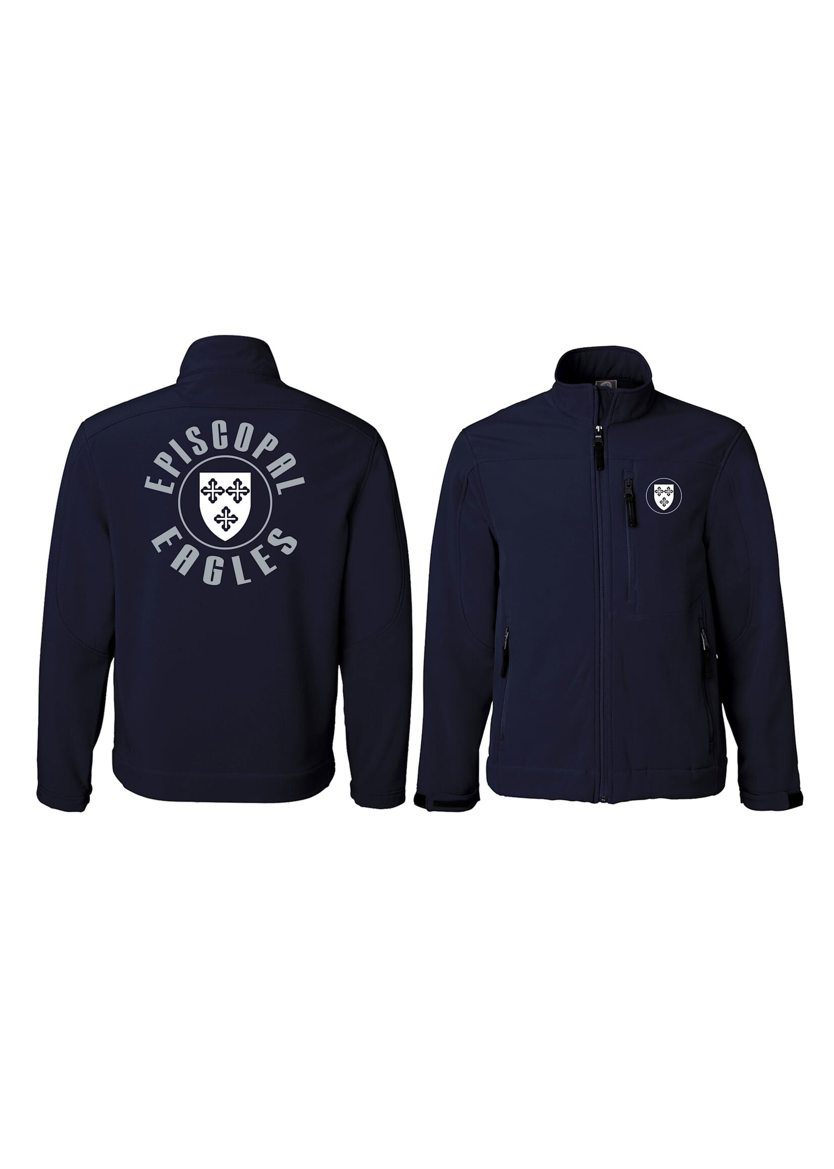 MV Sport Softshell Jacket Navy with Back Graphic