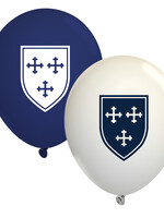 Spirit Products 11in Latex Balloon 10 Pack NVY WHT Shield