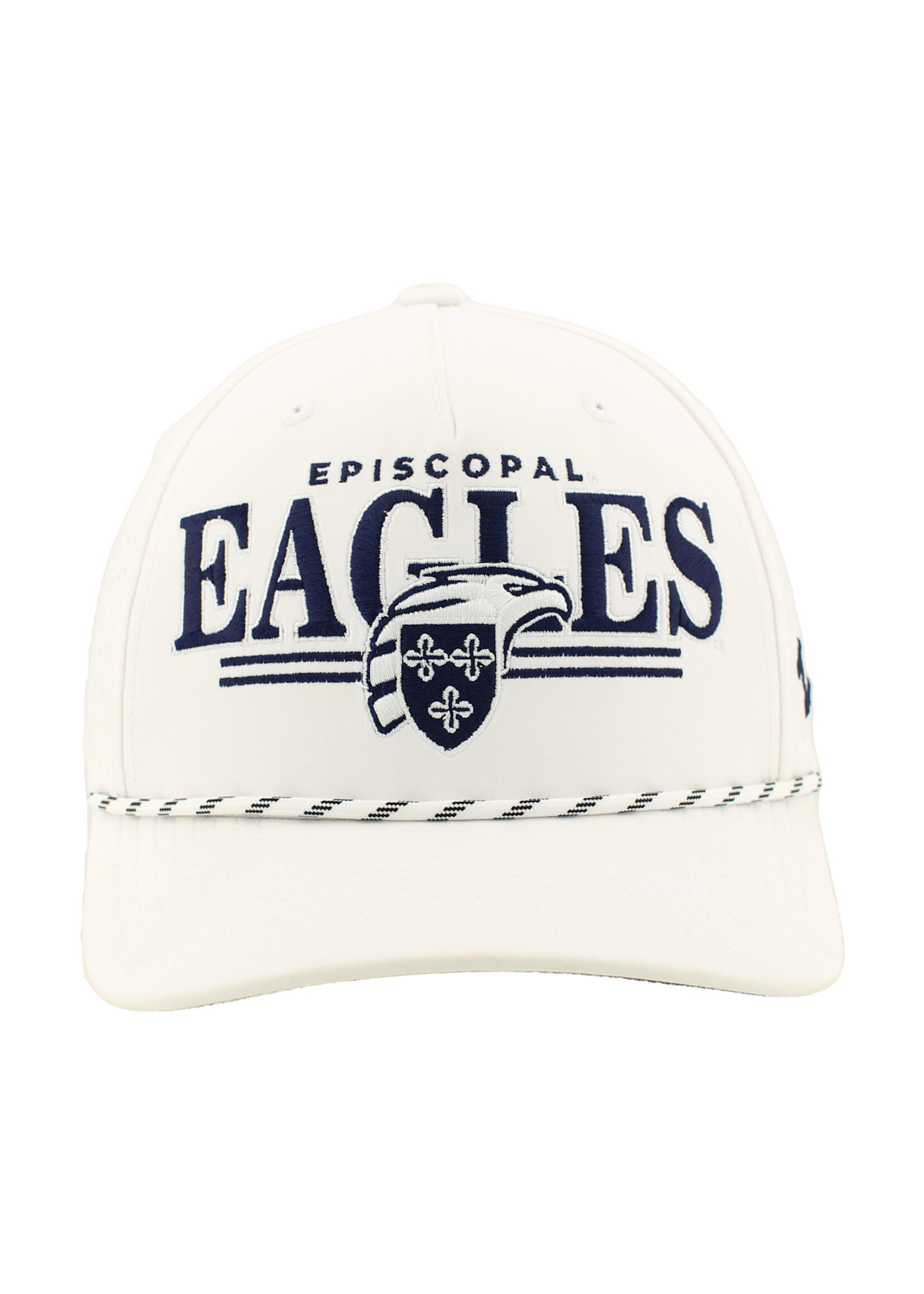 Zephyr White 5 Panel Cap with Rope