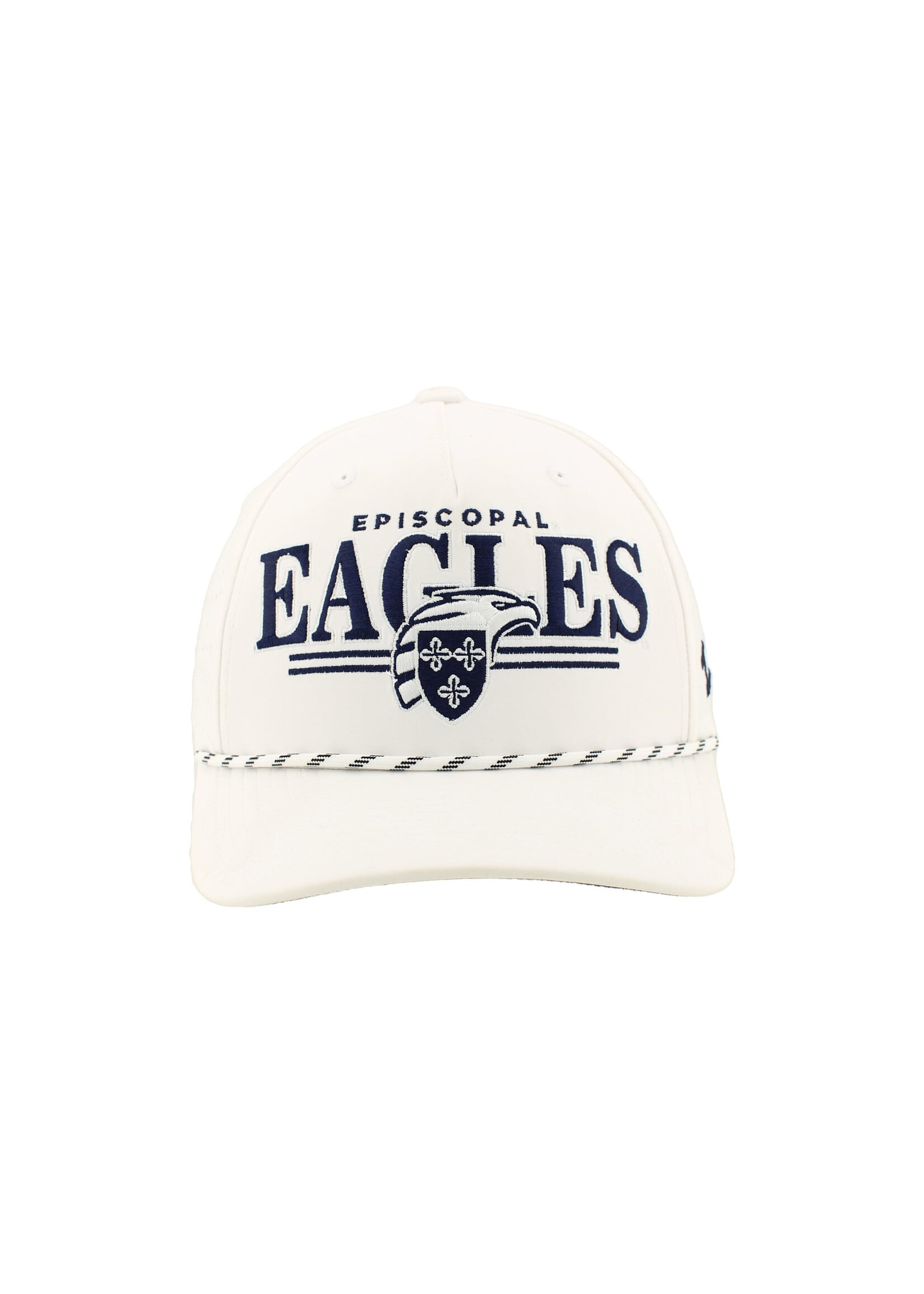 Zephyr White 5 Panel Cap with Rope