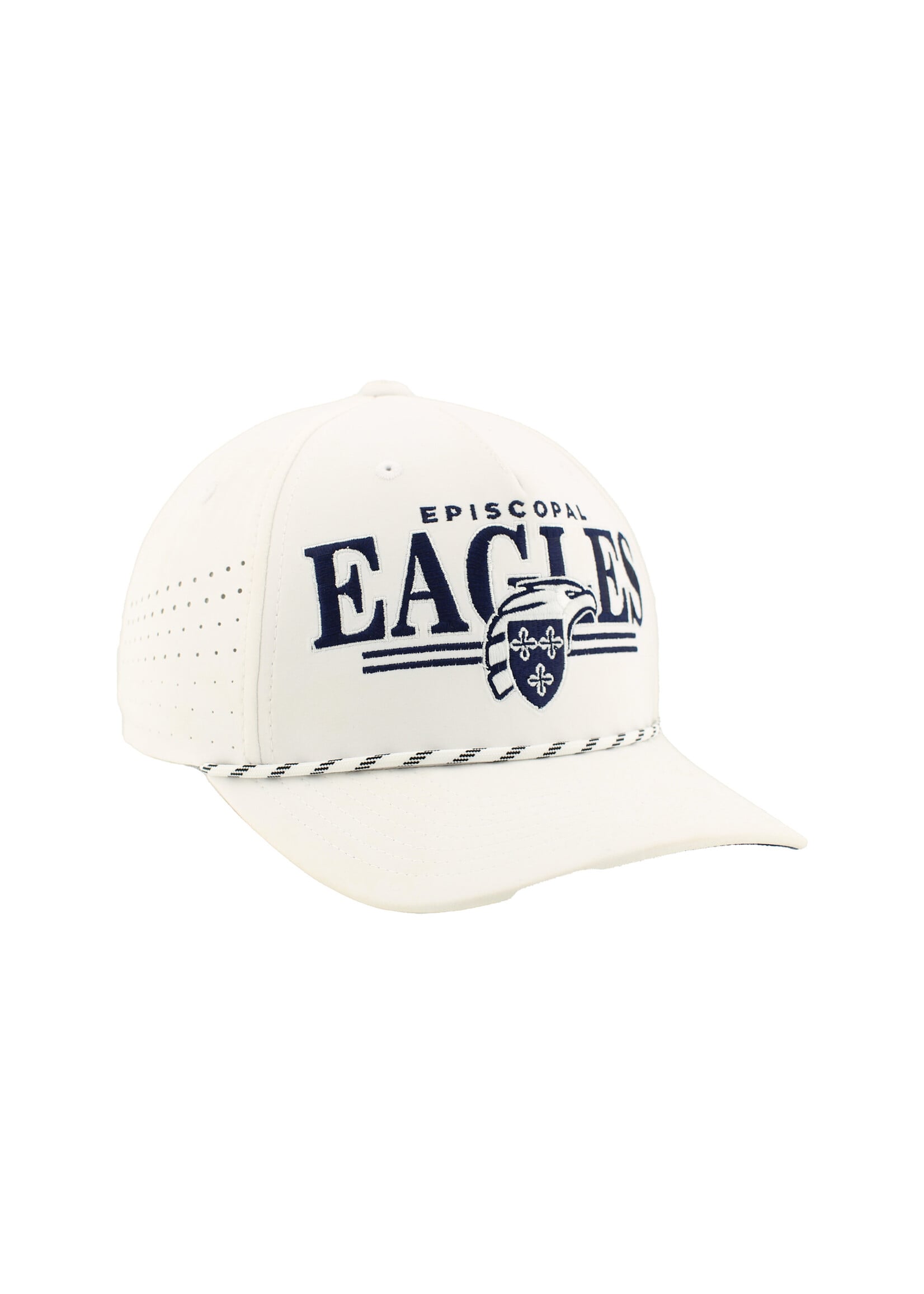 Zephyr White 5 Panel Cap with Rope