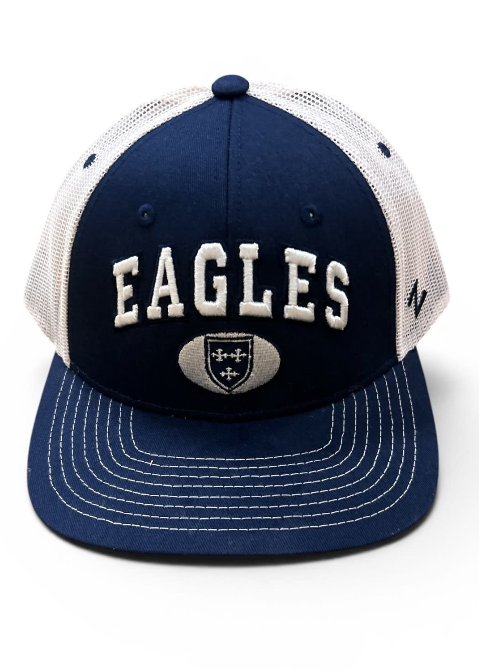 Zephyr Zephyr Trucker Cap Navy White with Arched EAGLES over Shield