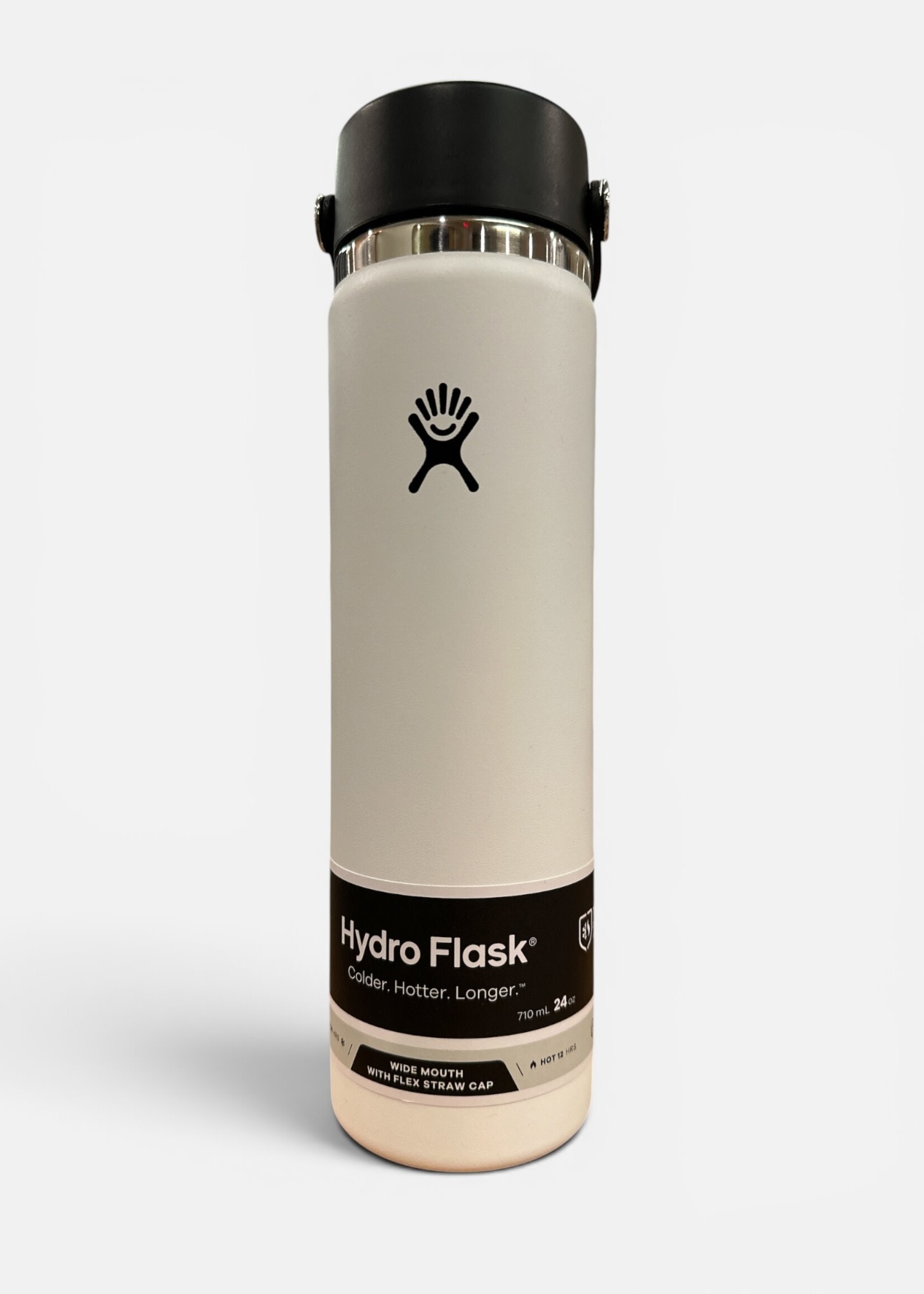 Hydro Flask 24oz White Wide Mouth w Flex Straw Cap