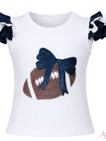 Azarhia Sequin Football Ruffle Sleeve