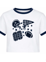 Azarhia Sequin Football Boxy Tee