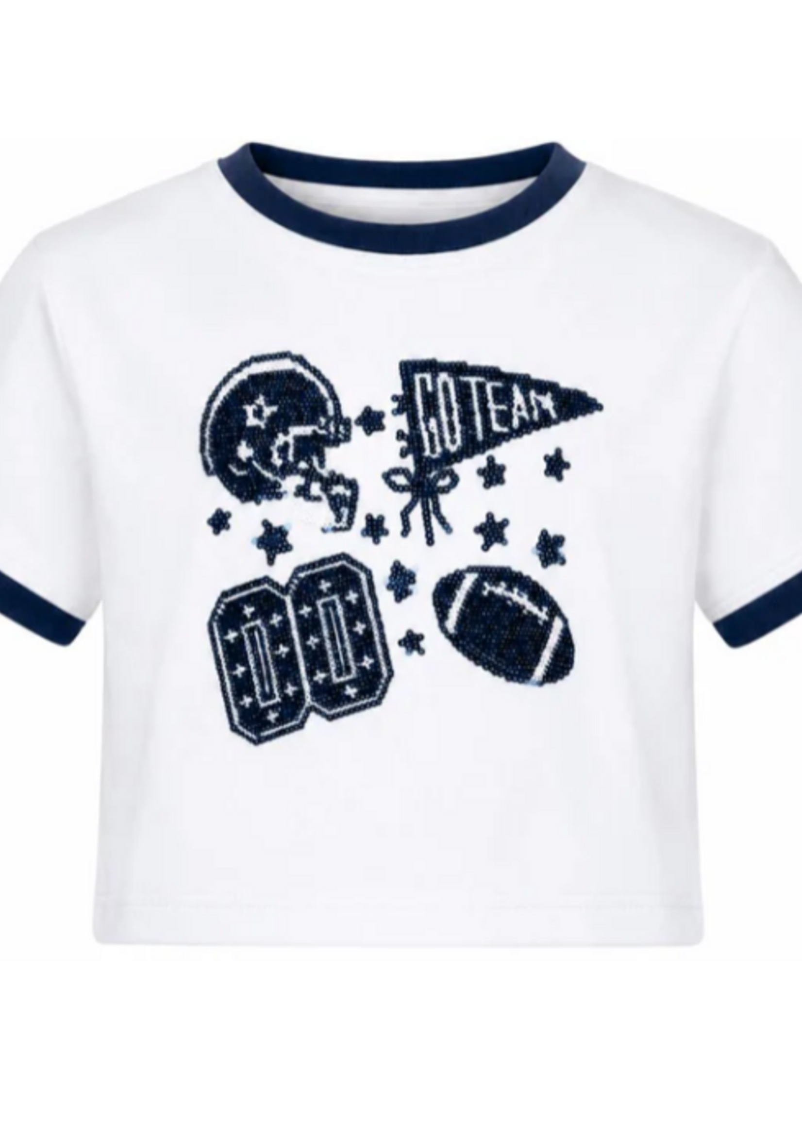 Azarhia Sequin Football Boxy Tee