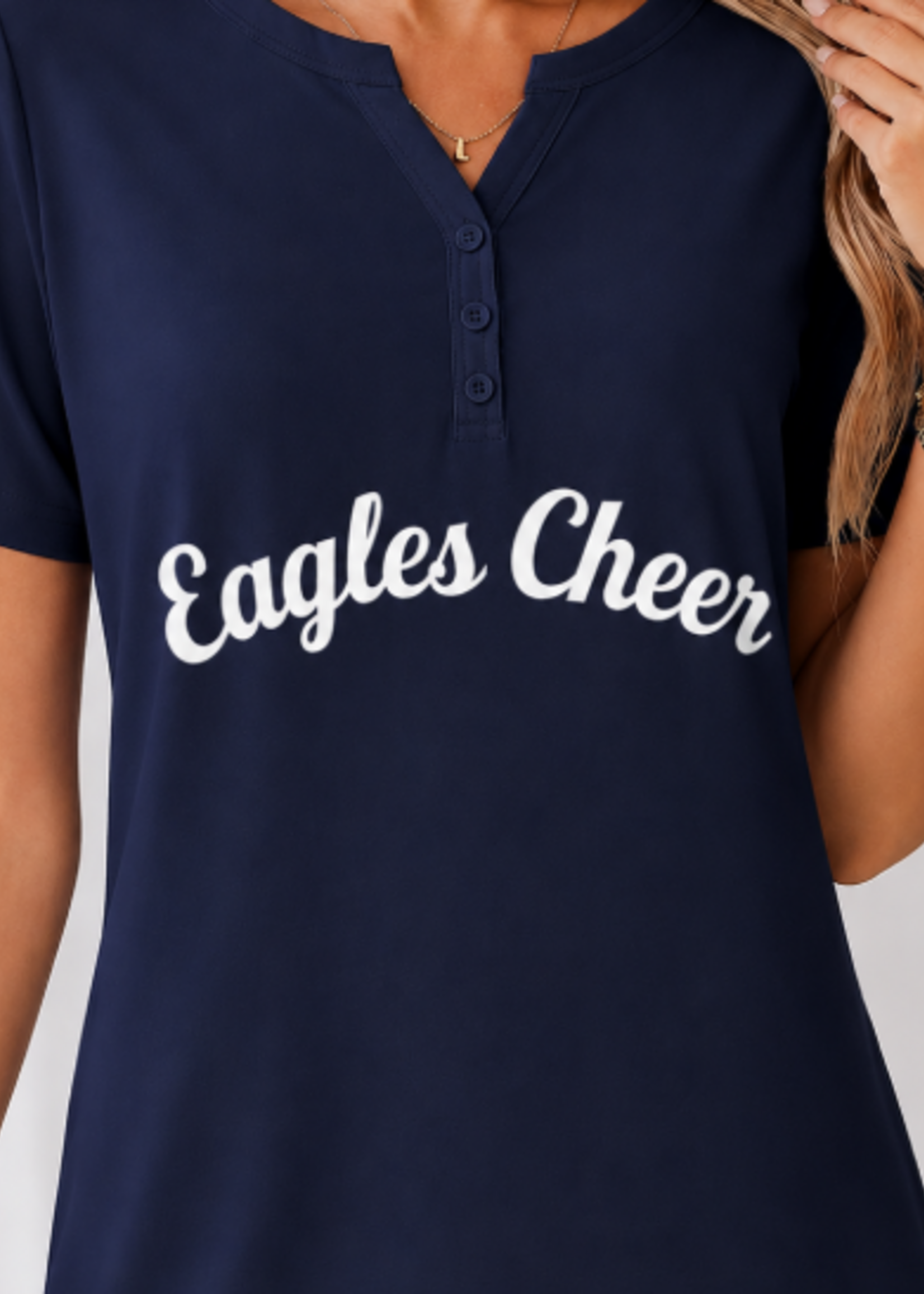 2026 Navy Eagles Cheer Henley (JV TEAM)