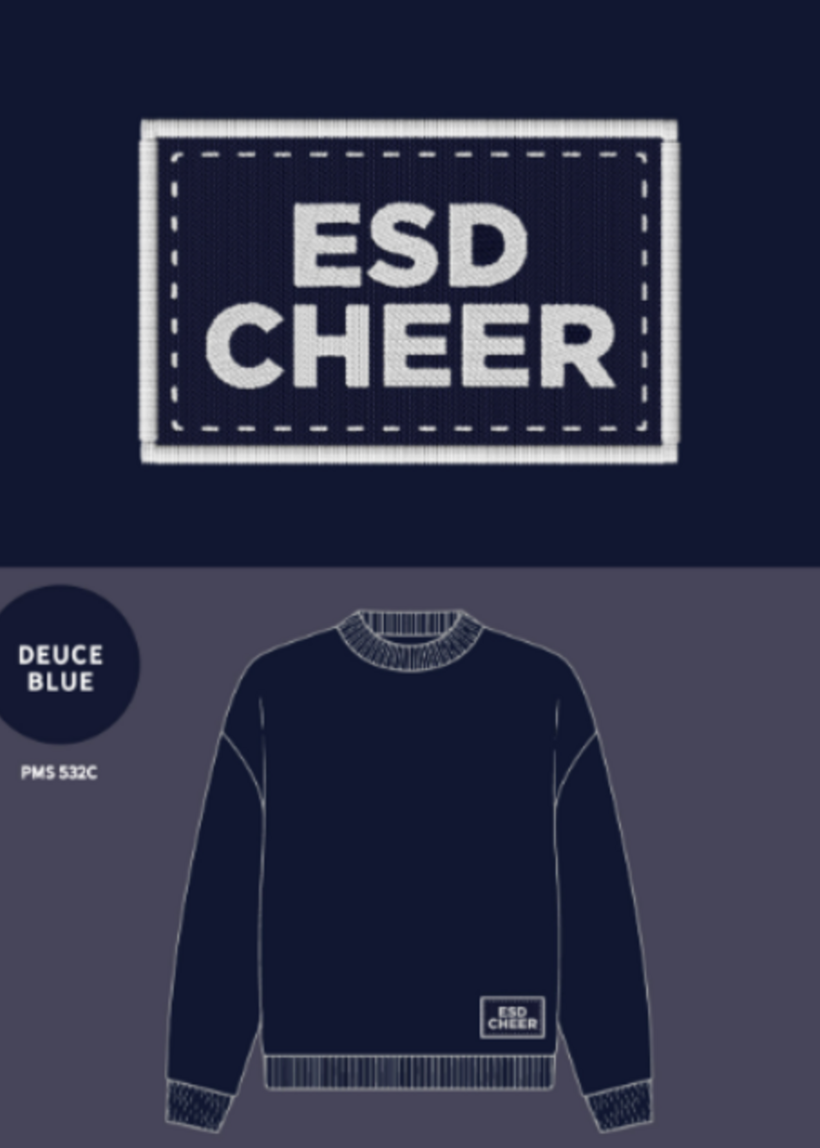 2026 ESD CHEER Oversized Crewneck Sweatshirt