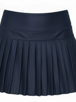 Azarhia Navy Shimmer Pleated Skort