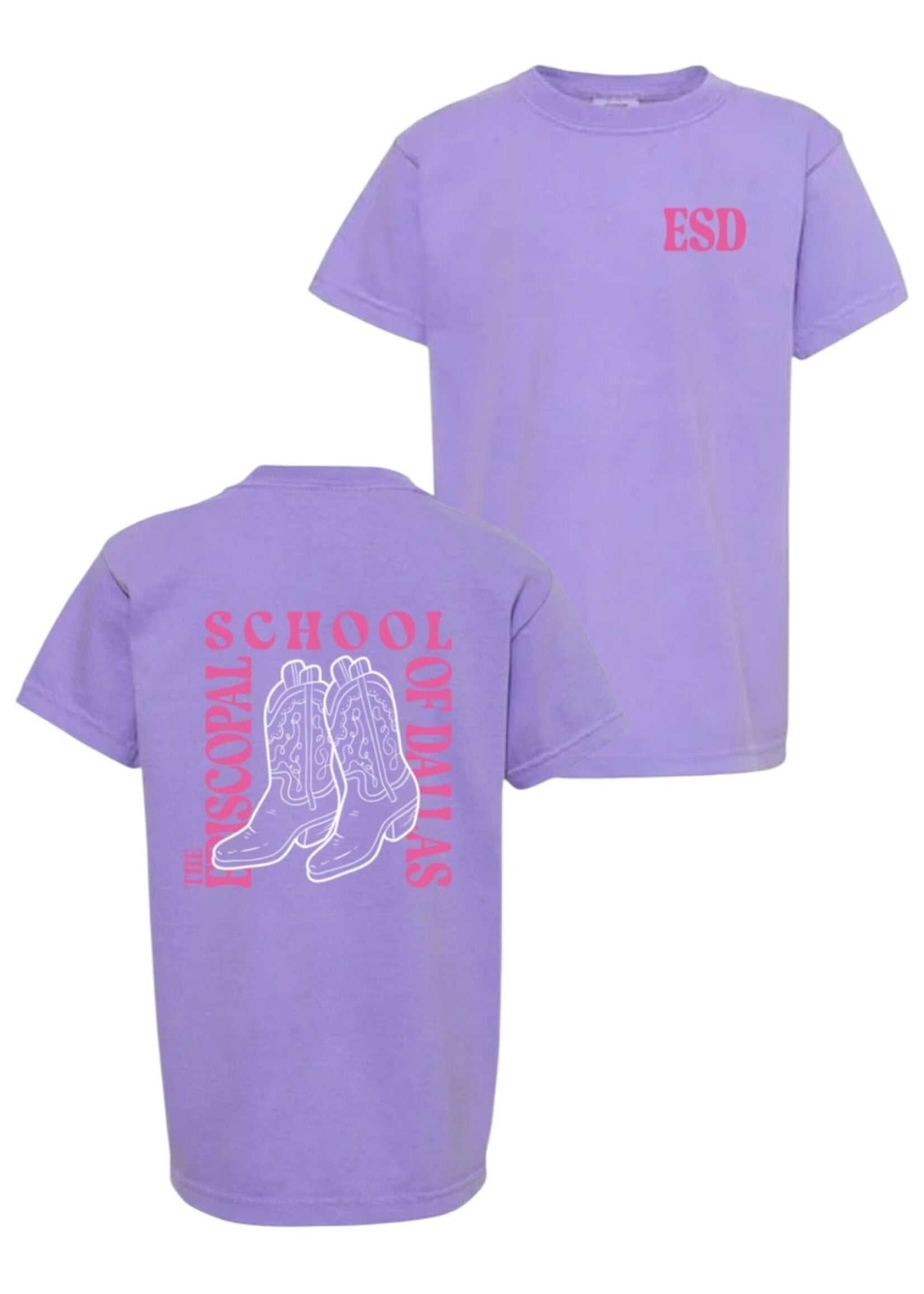 EN PURPLE YOUTH T-SHIRT COWBOY BOOTS