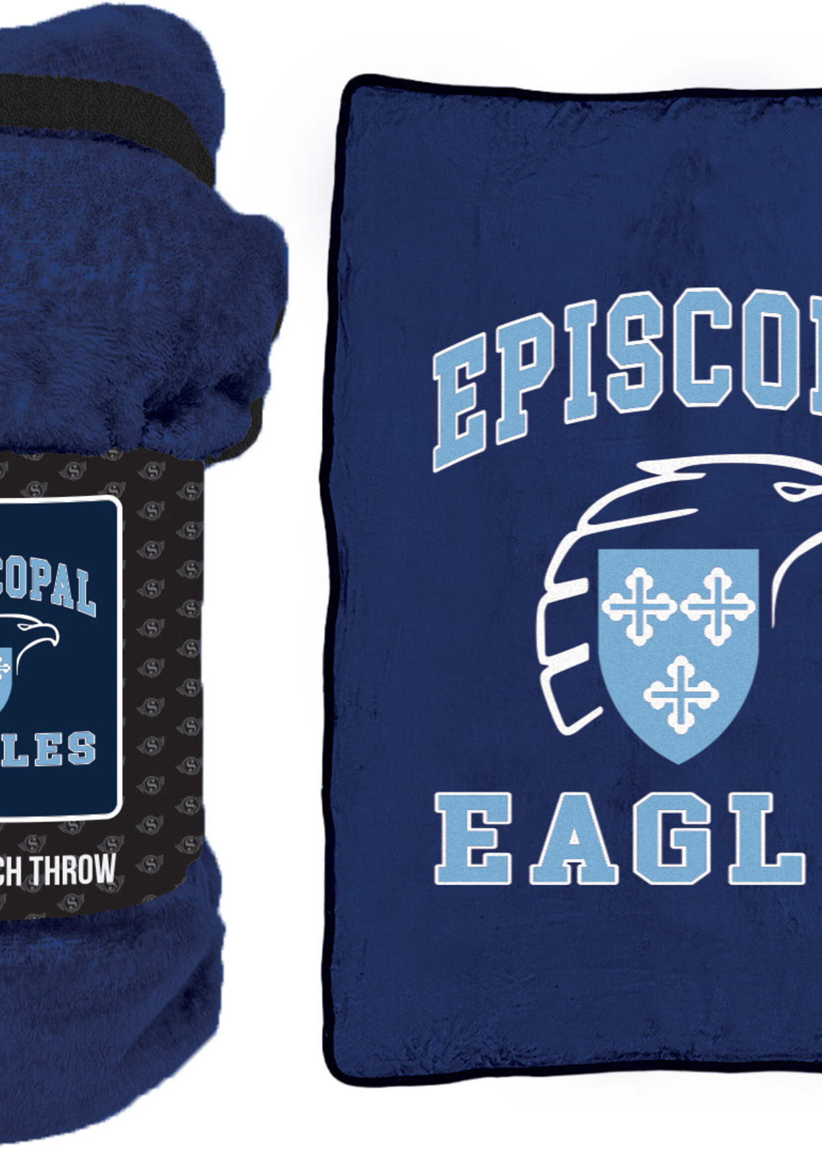 Spirit Products Throw Blanket Navy Lt Blue 46x60