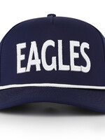 The Game Navy Cap with Rope and Emb EAGLES in White