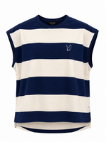 RM COTTON STRIPE MUSCLE TEE W/EAGLE
