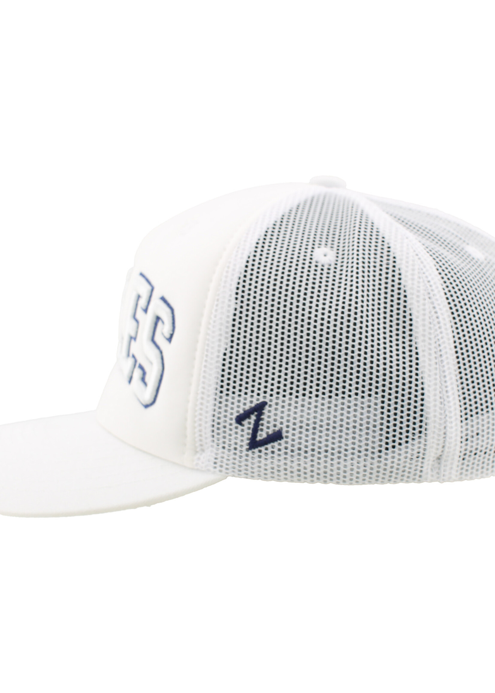 Zephyr Foam Front Trucker White with EAGLES